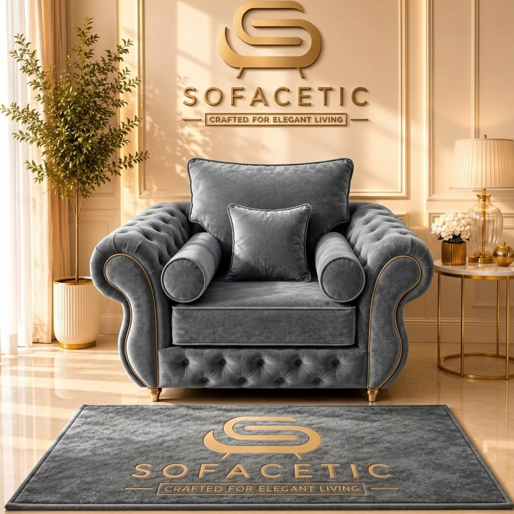 Malibu Plush Velvet Sofa Set