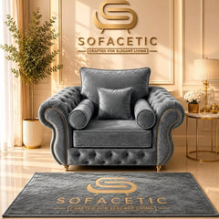 Malibu Plush Velvet Sofa Set