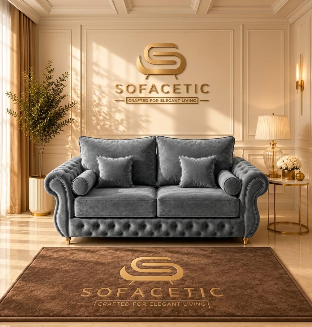 Malibu Plush Velvet Sofa Set