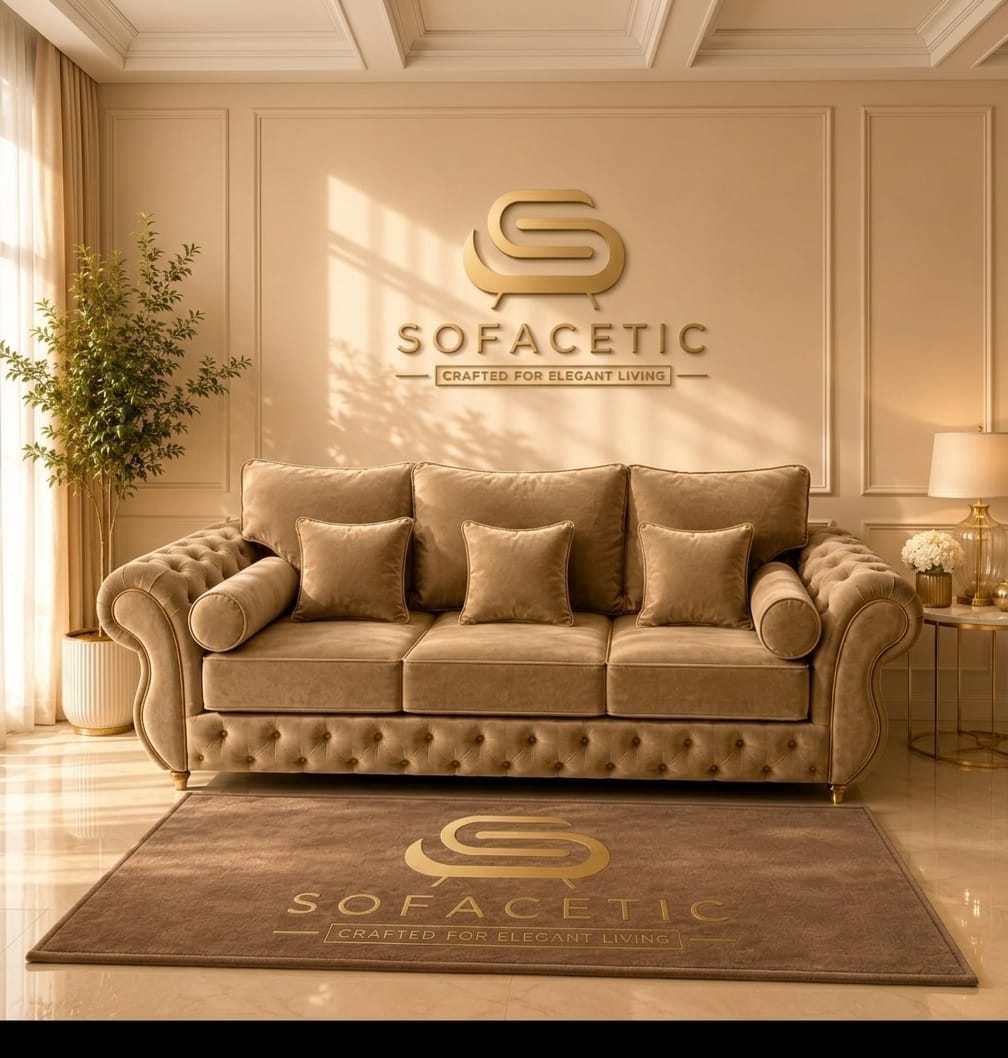 Malibu Plush Velvet Sofa Set