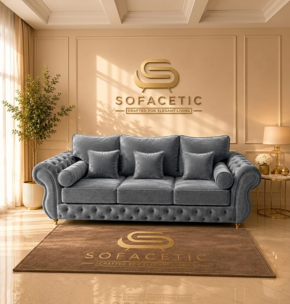Malibu Plush Velvet Sofa Set