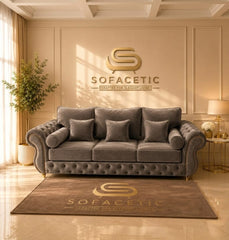 Malibu Plush Velvet Sofa Set