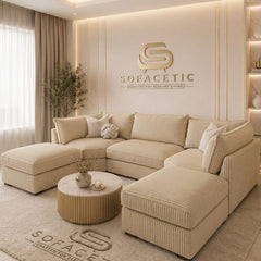 Bishop U Shape jumbo cord Sofa