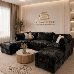 Bishop U Shape crush velvet Sofa