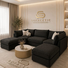 Bishop U Shape chenile Sofa