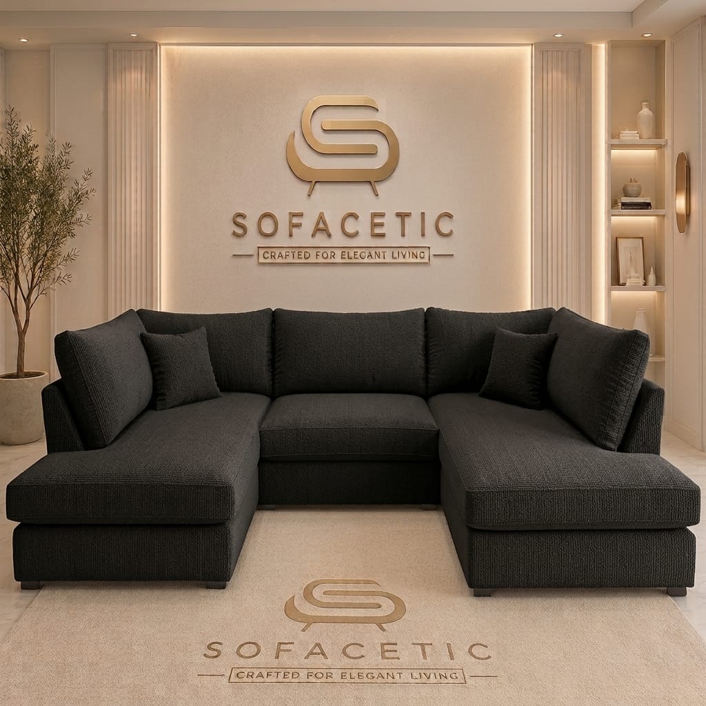 Mini U Shape chenille Sofa