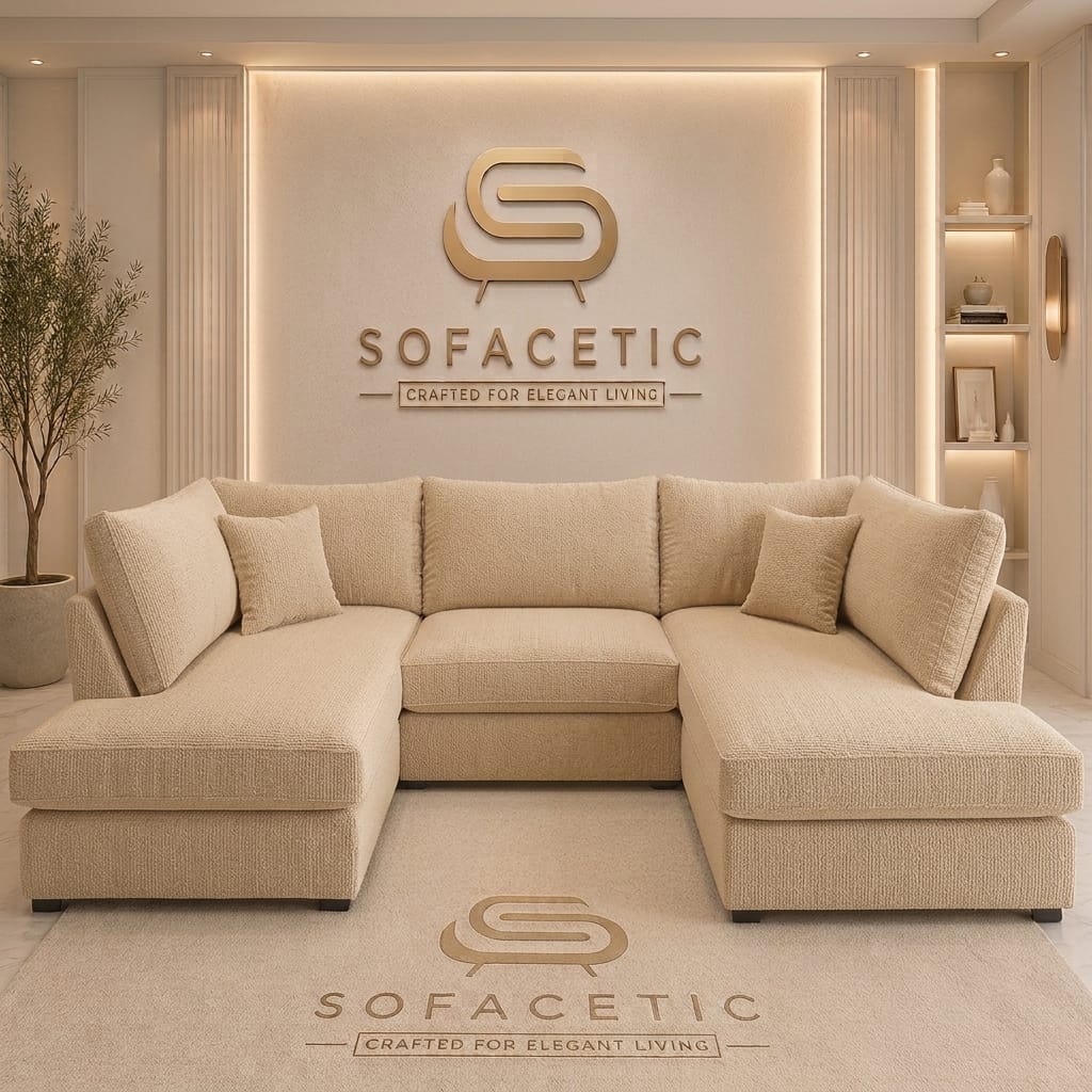 Mini U Shape chenille Sofa