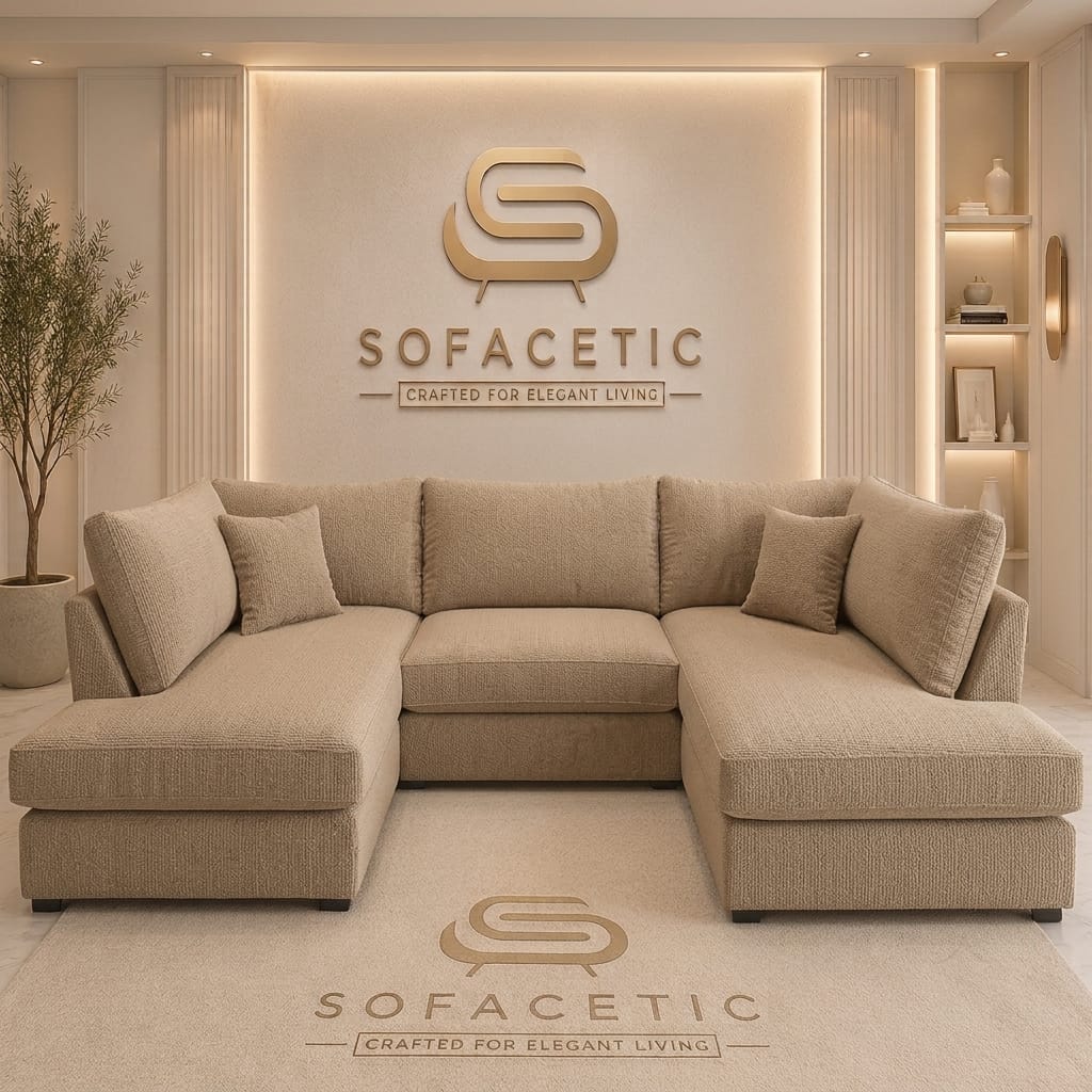 Mini U Shape chenille Sofa