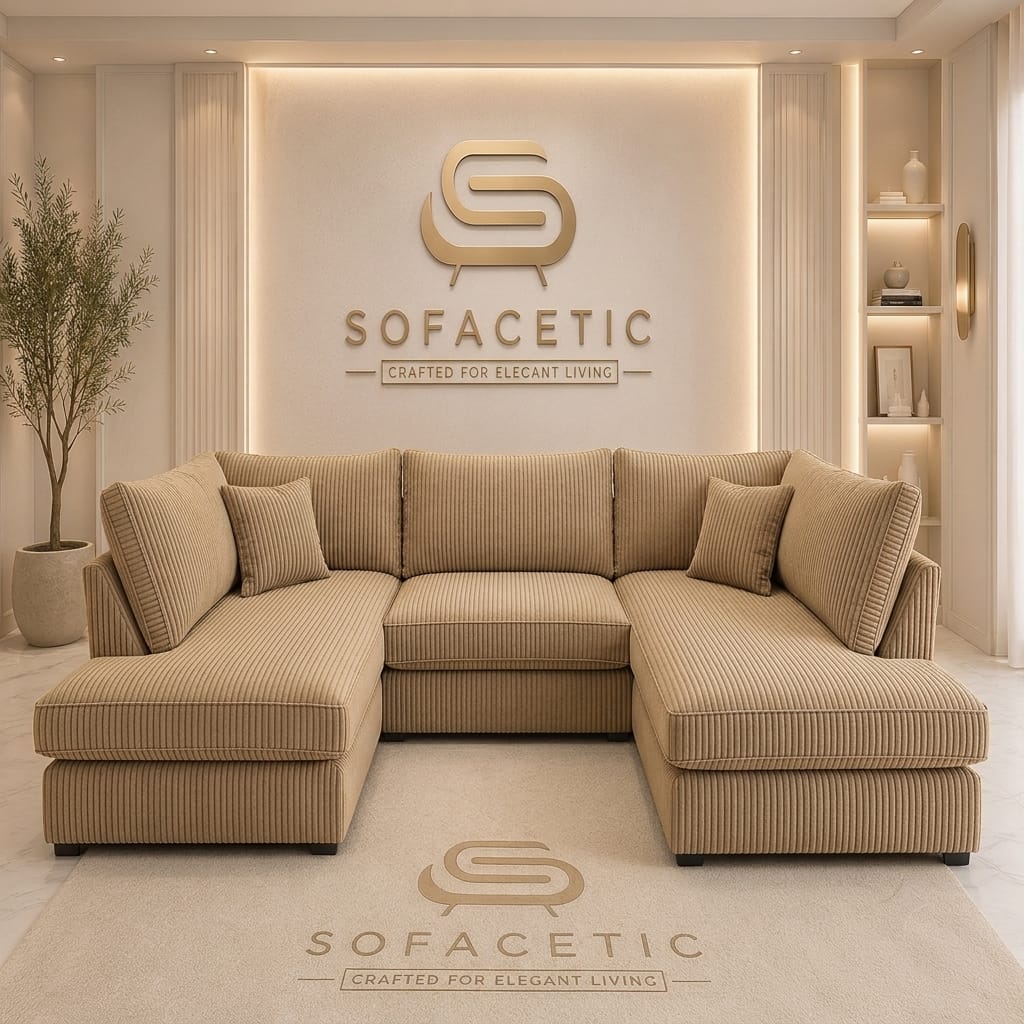 Mini U Shape jumbo cord Sofa