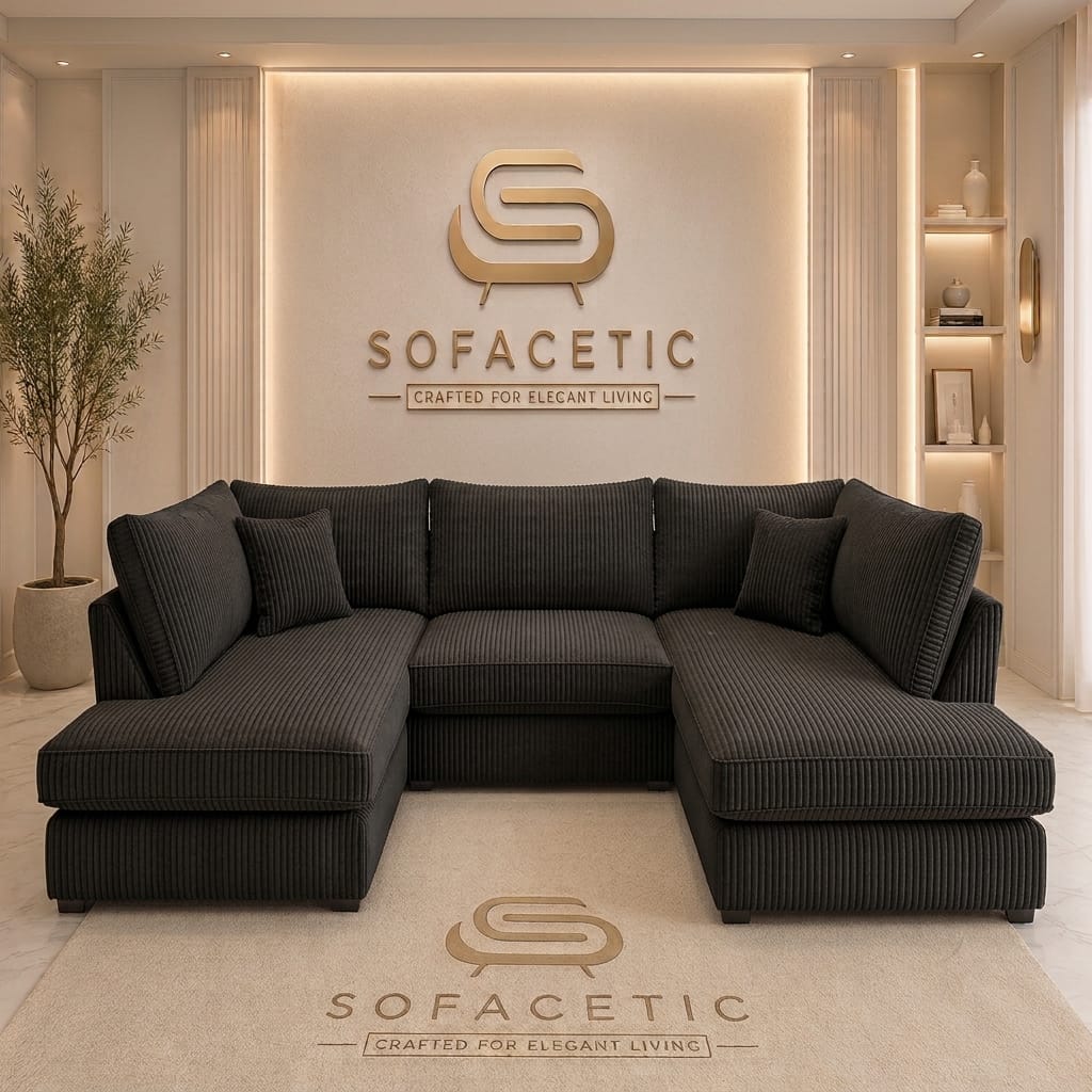 Mini U Shape jumbo cord Sofa