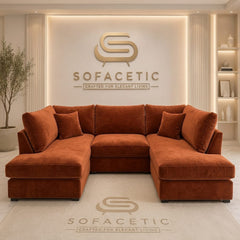 Mini U Shape plush velvet Sofa