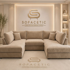 Mini U Shape plush velvet Sofa