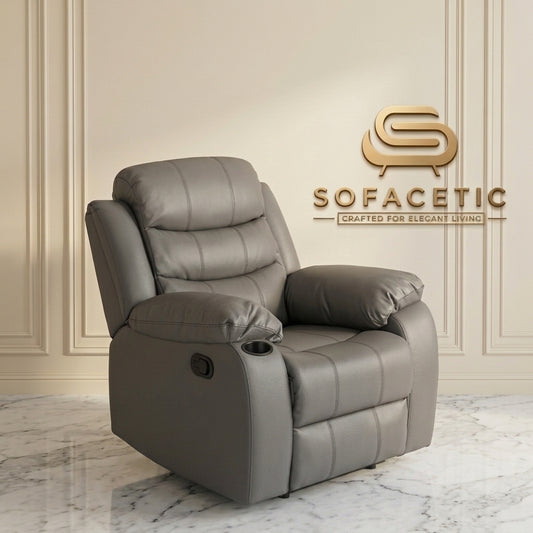 Roma Recliner Sofa Grey Set