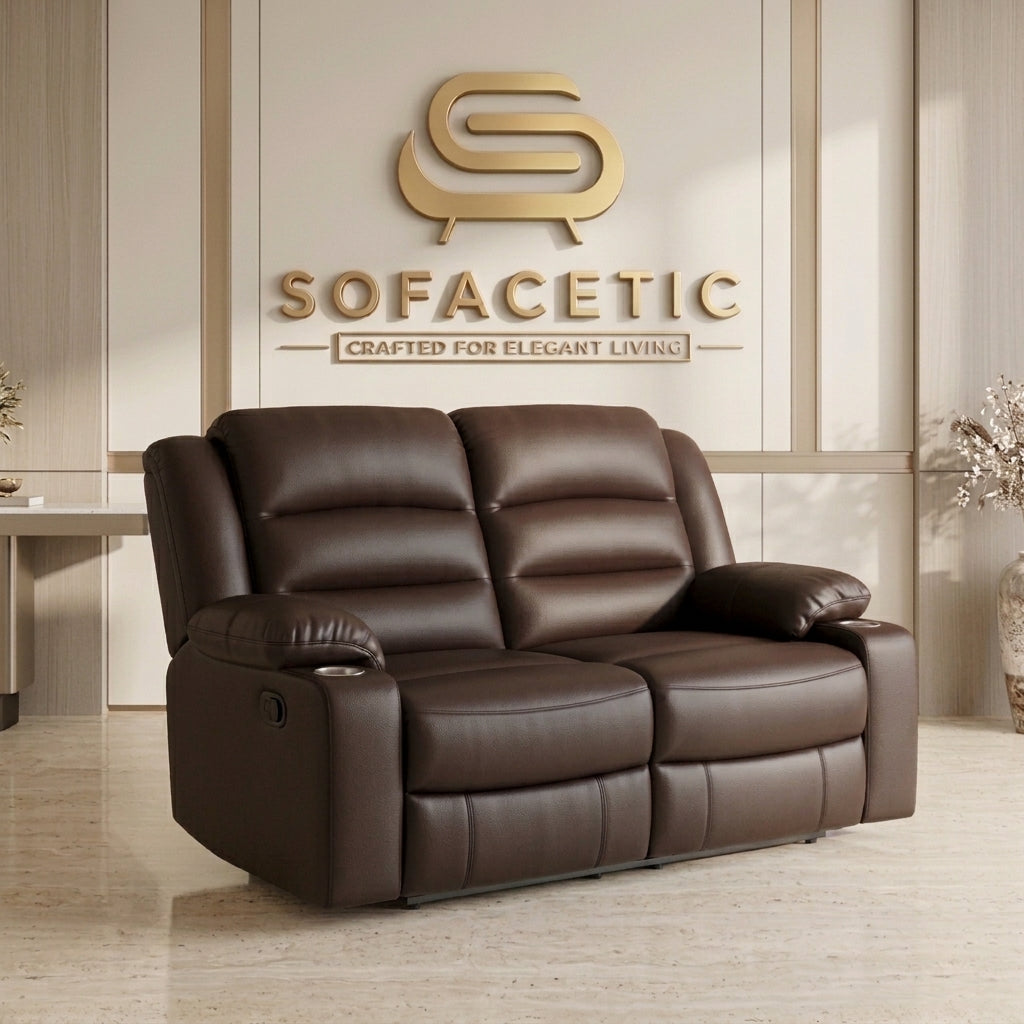 Roma Recliner Sofa Brown Set
