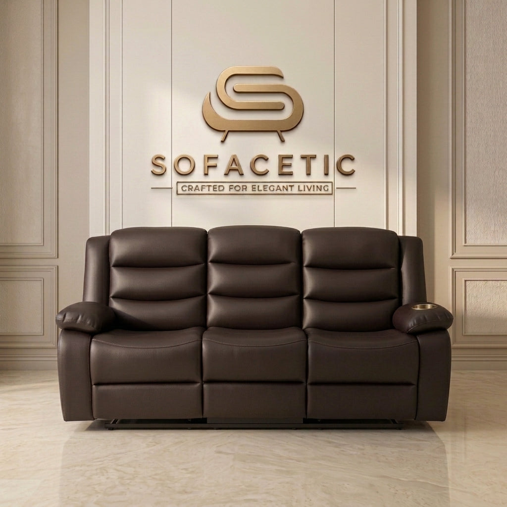 Roma Recliner Sofa Brown Set