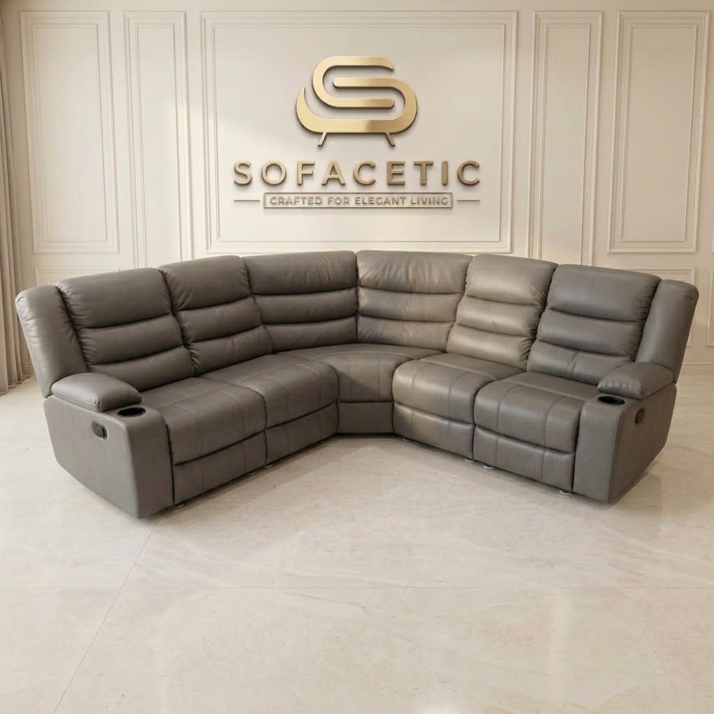 Roma Recliner Sofa Grey Set