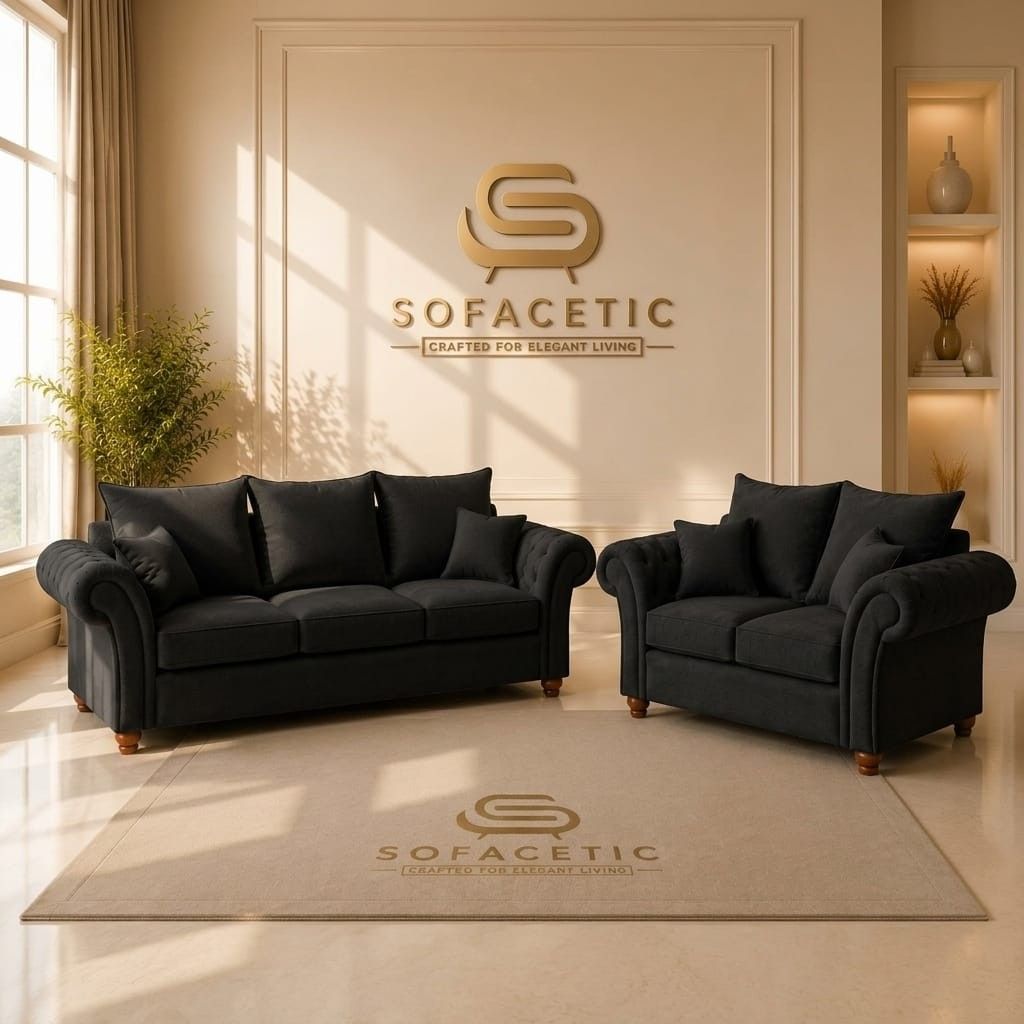 Nicole Plush velvet  Luxury Sofa Set