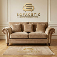 Juxen Plush Velvet Designer Sofa Set