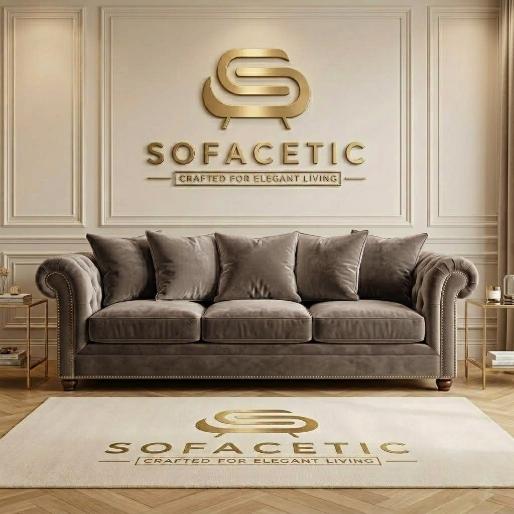 Juxen Plush Velvet Designer Sofa Set