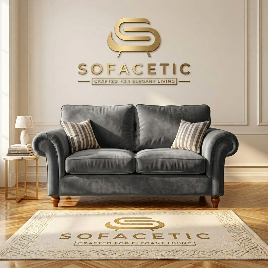 Juxen Plush Velvet Designer Sofa Set