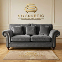 Juxen Plush Velvet Designer Sofa Set