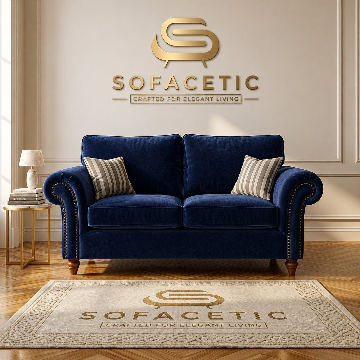 Tanzo Plush velvet Luxury Fabric Sofa