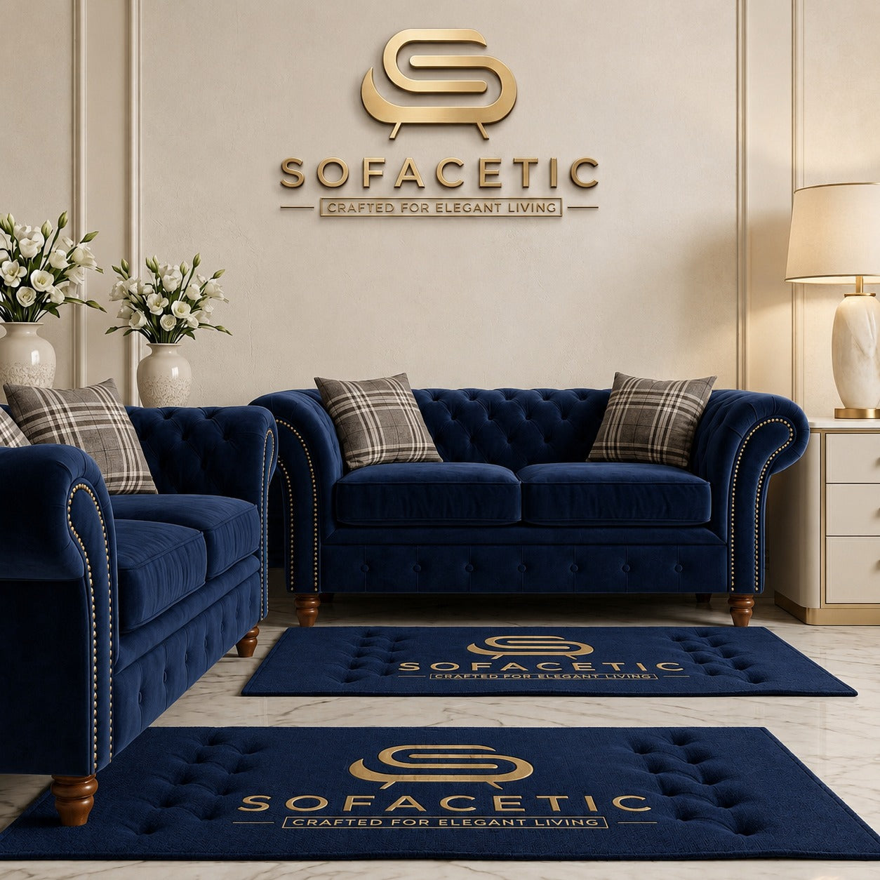 Tanzo Plush velvet Luxury Fabric Sofa