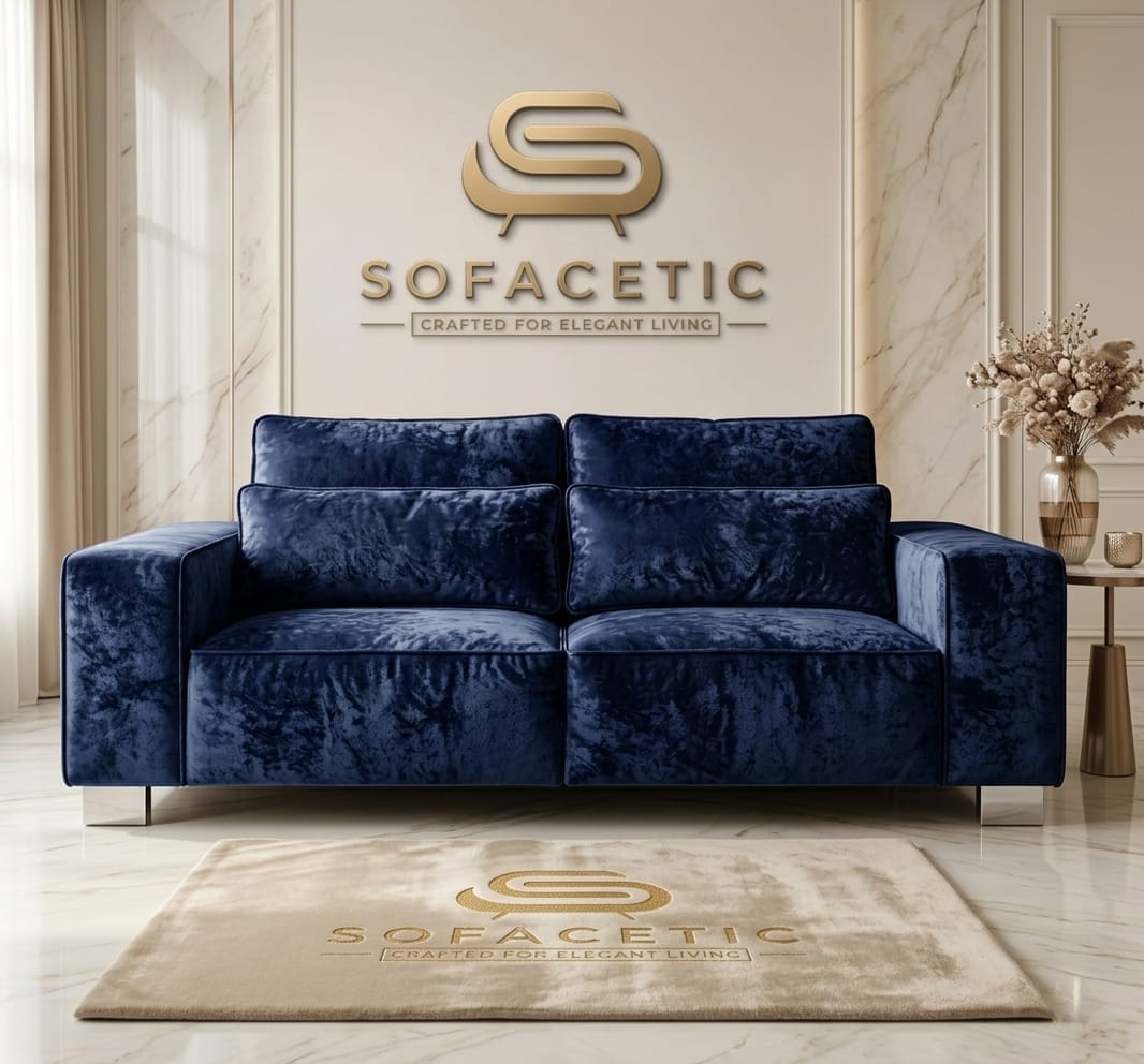 Sleefy Crush velvet Comfort Sofa Set