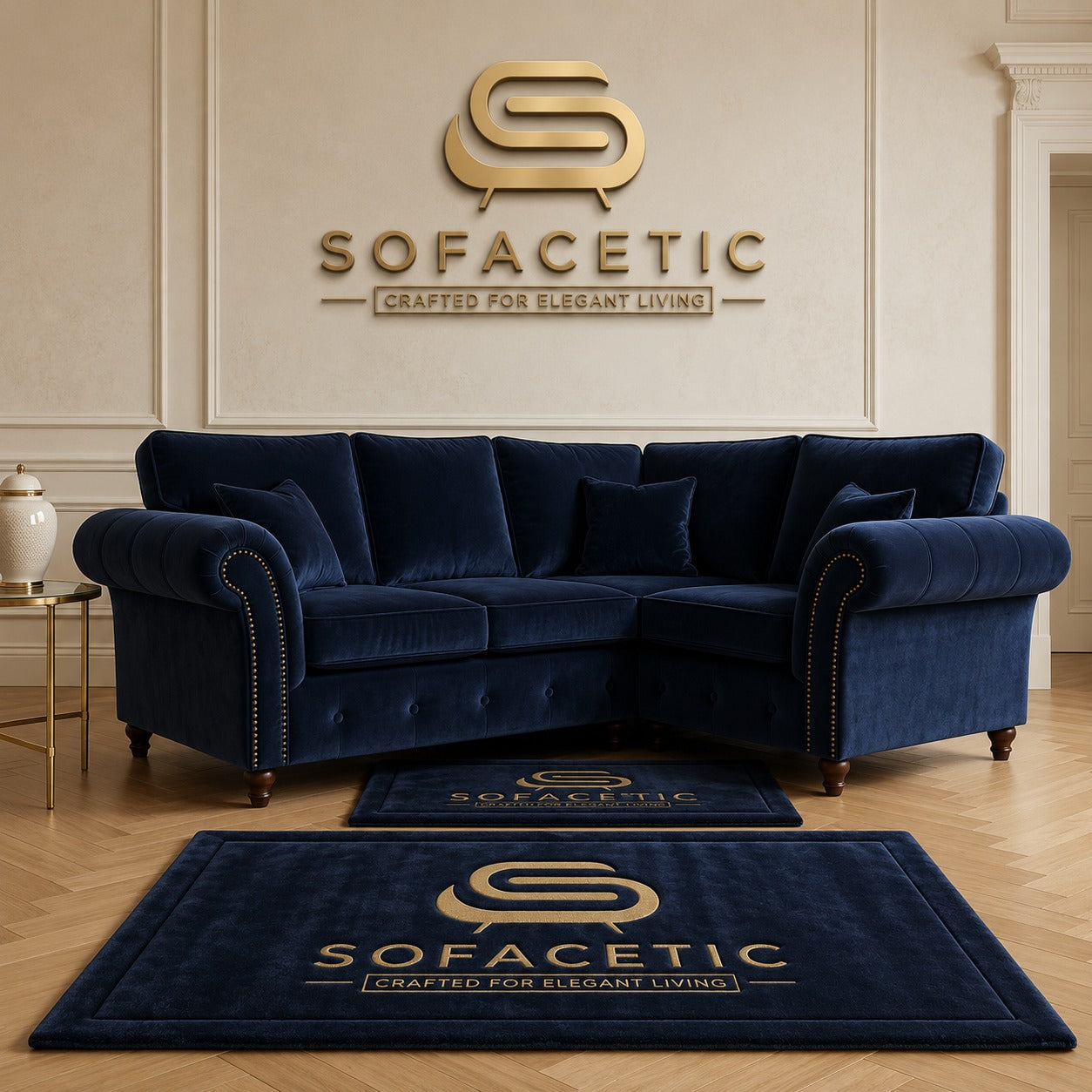 Tanzo Plush velvet Luxury Fabric Sofa