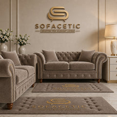 Tanzo Plush velvet Luxury Fabric Sofa