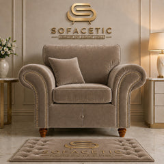 Tanzo Plush velvet Luxury Fabric Sofa