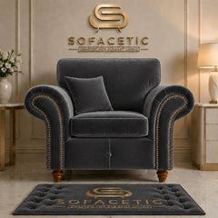 Tanzo Plush velvet Luxury Fabric Sofa