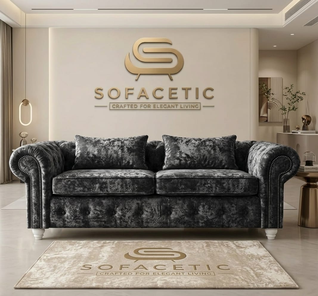 Tanzo Crush velvet Luxury Fabric Sofa