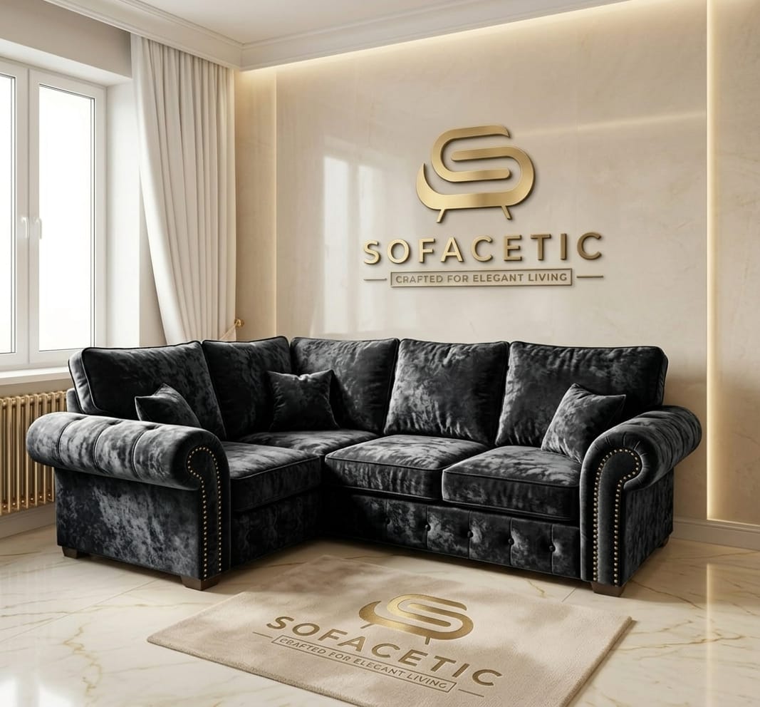 Tanzo Crush velvet Luxury Fabric Sofa