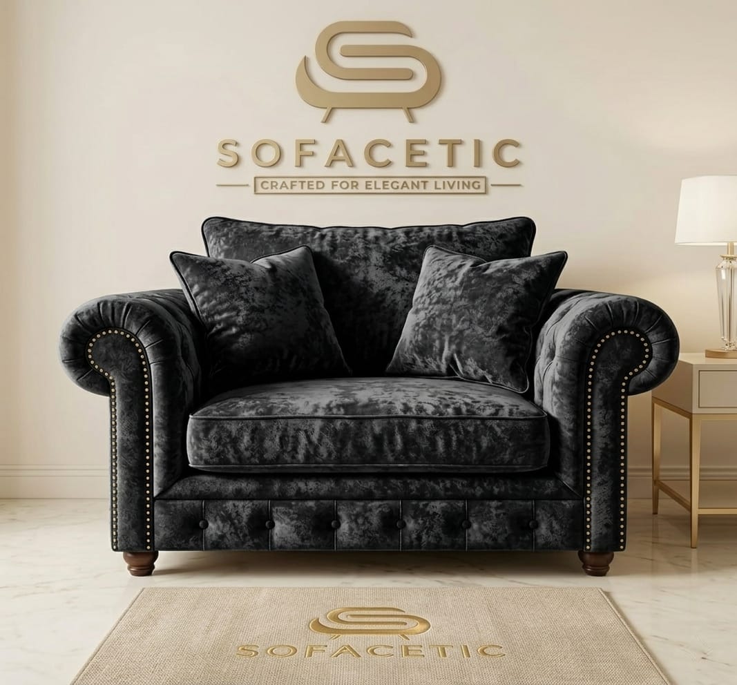 Tanzo Crush velvet Luxury Fabric Sofa