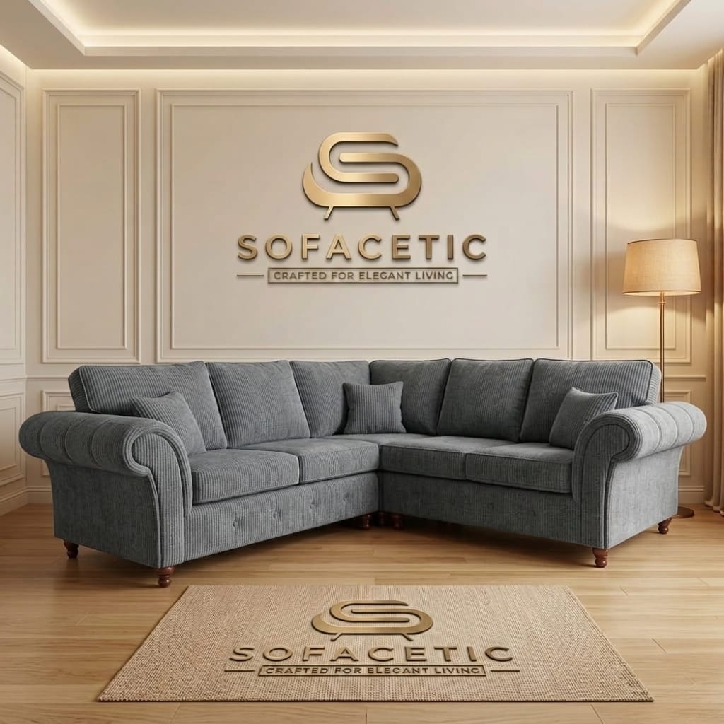 Juxen Plush Velvet Designer Sofa Set