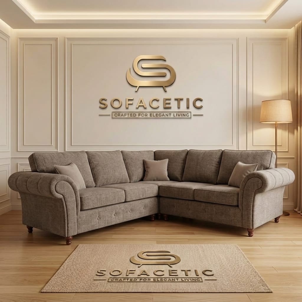 Juxen Plush Velvet Designer Sofa Set