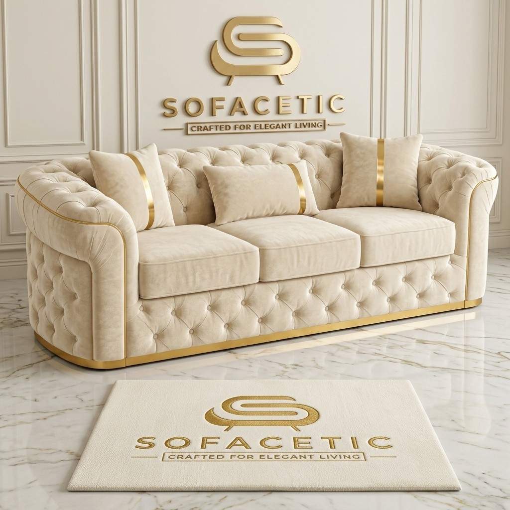Madrid Plush Velevt Chesterfield Sofa Set