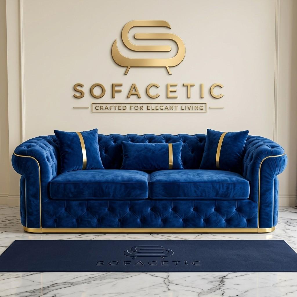 Madrid Plush Velevt Chesterfield Sofa Set