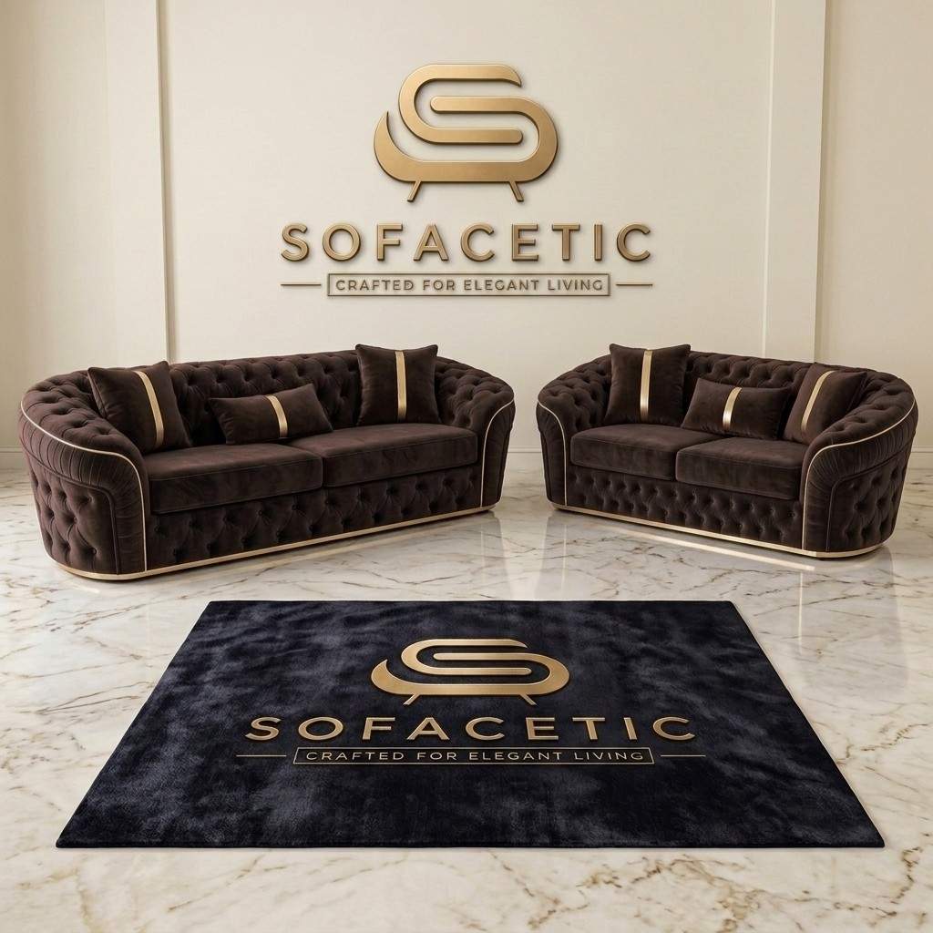 Madrid Plush Velevt Chesterfield Sofa Set