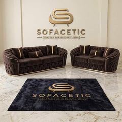 Madrid Plush Velevt Chesterfield Sofa Set