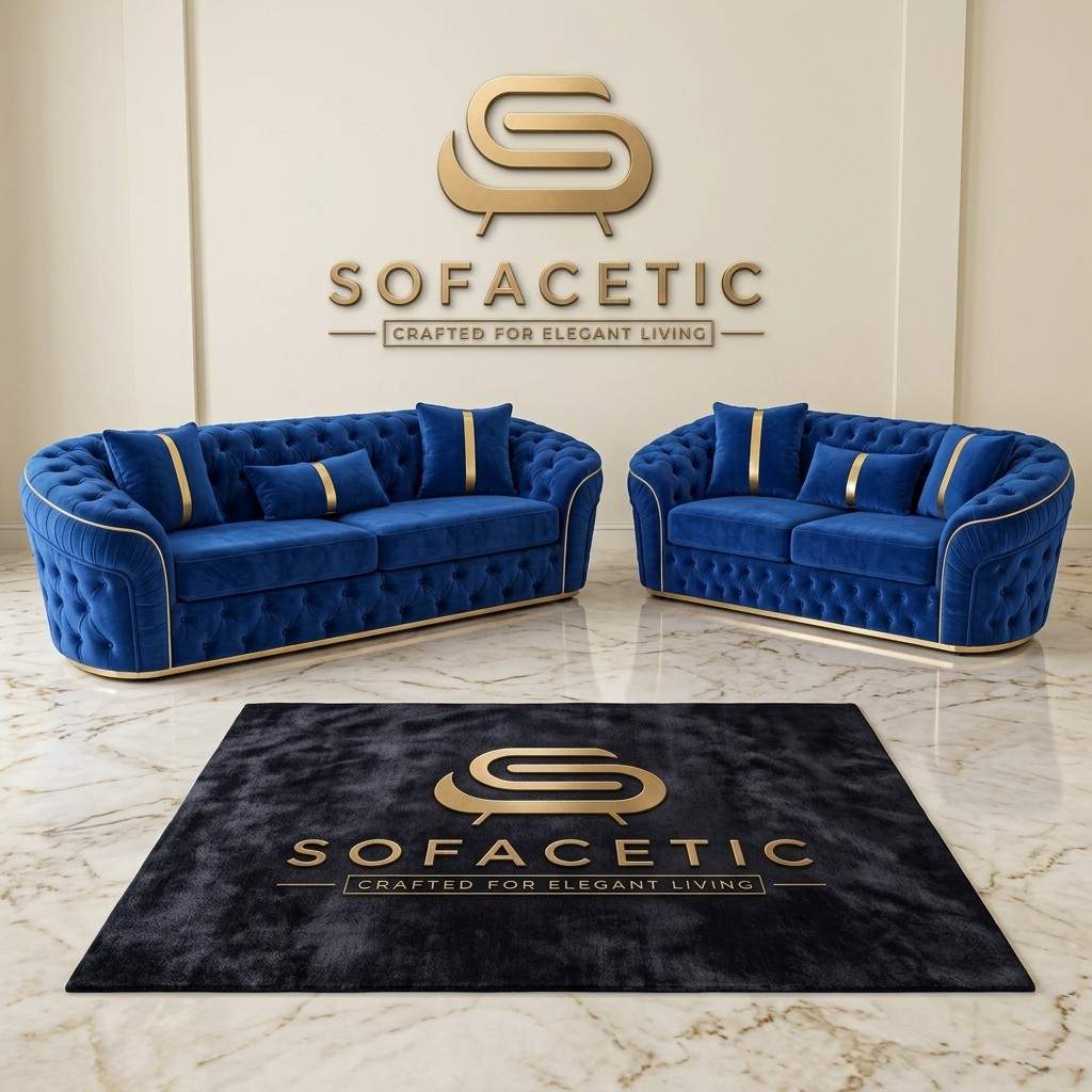 Madrid Plush Velevt Chesterfield Sofa Set