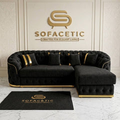 Madrid Chenile Fabric Chesterfield Sofa Set
