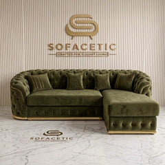 Madrid Plush Velevt Chesterfield Sofa Set