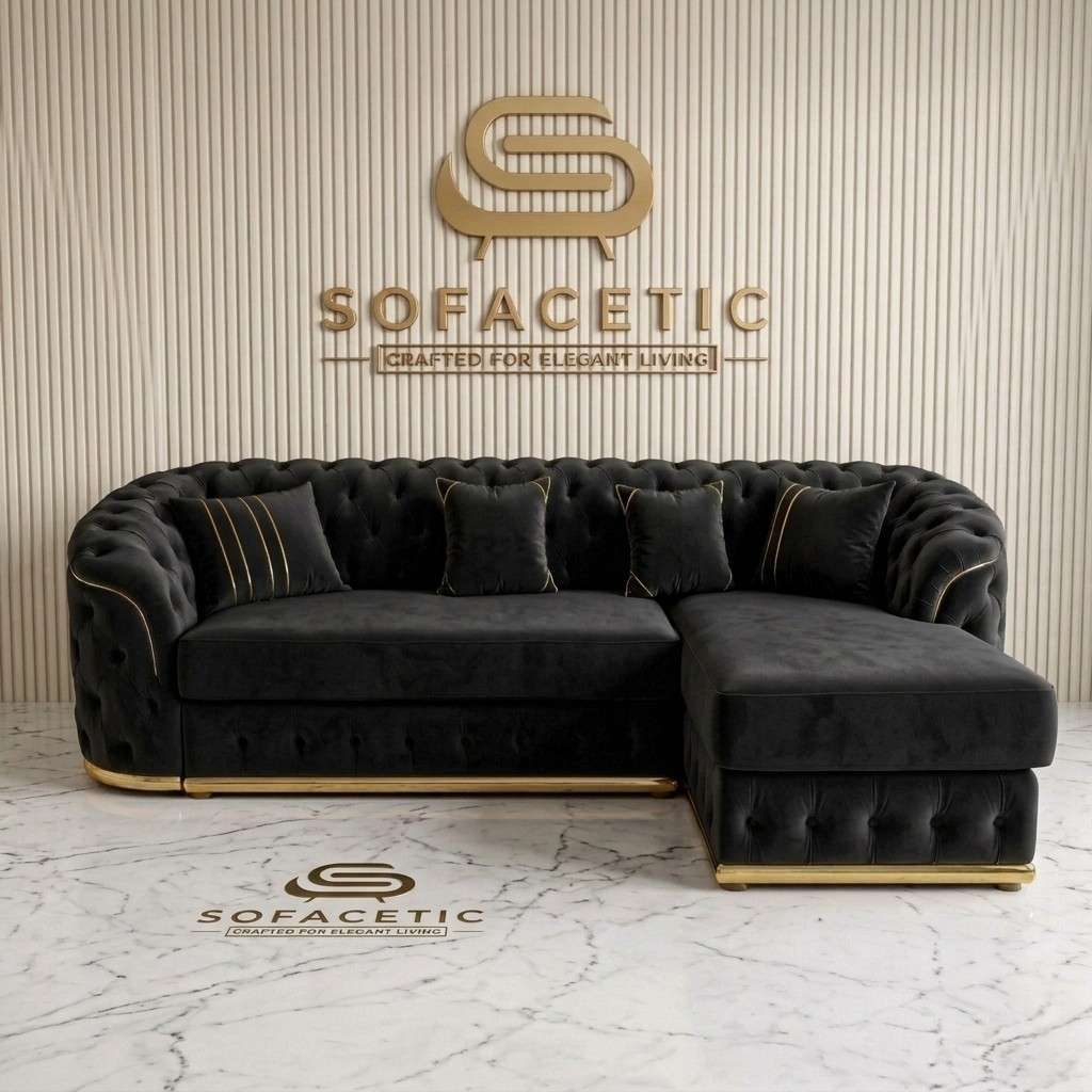 Madrid Plush Velevt Chesterfield Sofa Set