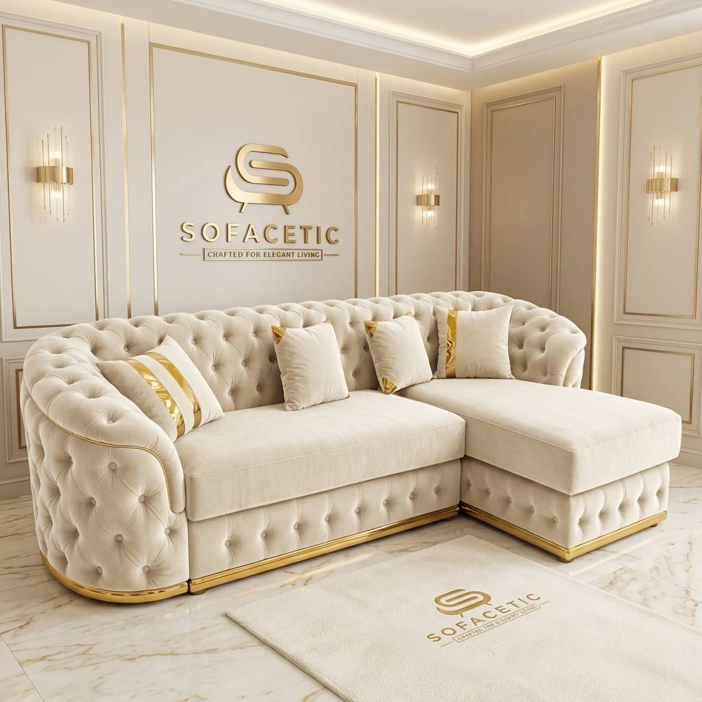 Madrid Plush Velevt Chesterfield Sofa Set