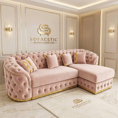 Madrid Plush Velevt Chesterfield Sofa Set
