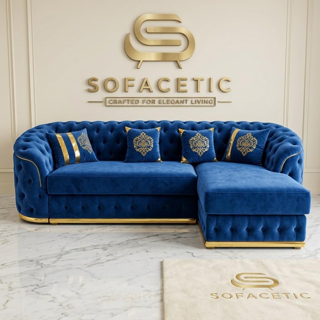 Madrid Plush Velevt Chesterfield Sofa Set