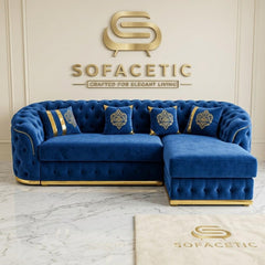 Madrid Plush Velevt Chesterfield Sofa Set