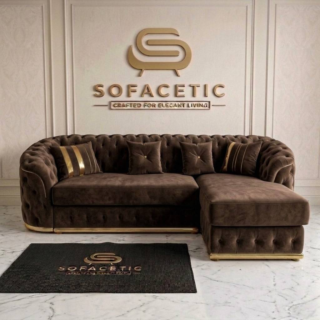 Madrid Plush Velevt Chesterfield Sofa Set